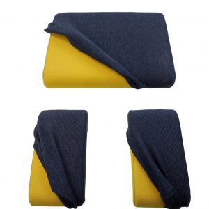ERGOSITTING - Cover 3 pezzi per sedia ergonomica - tessuto blu