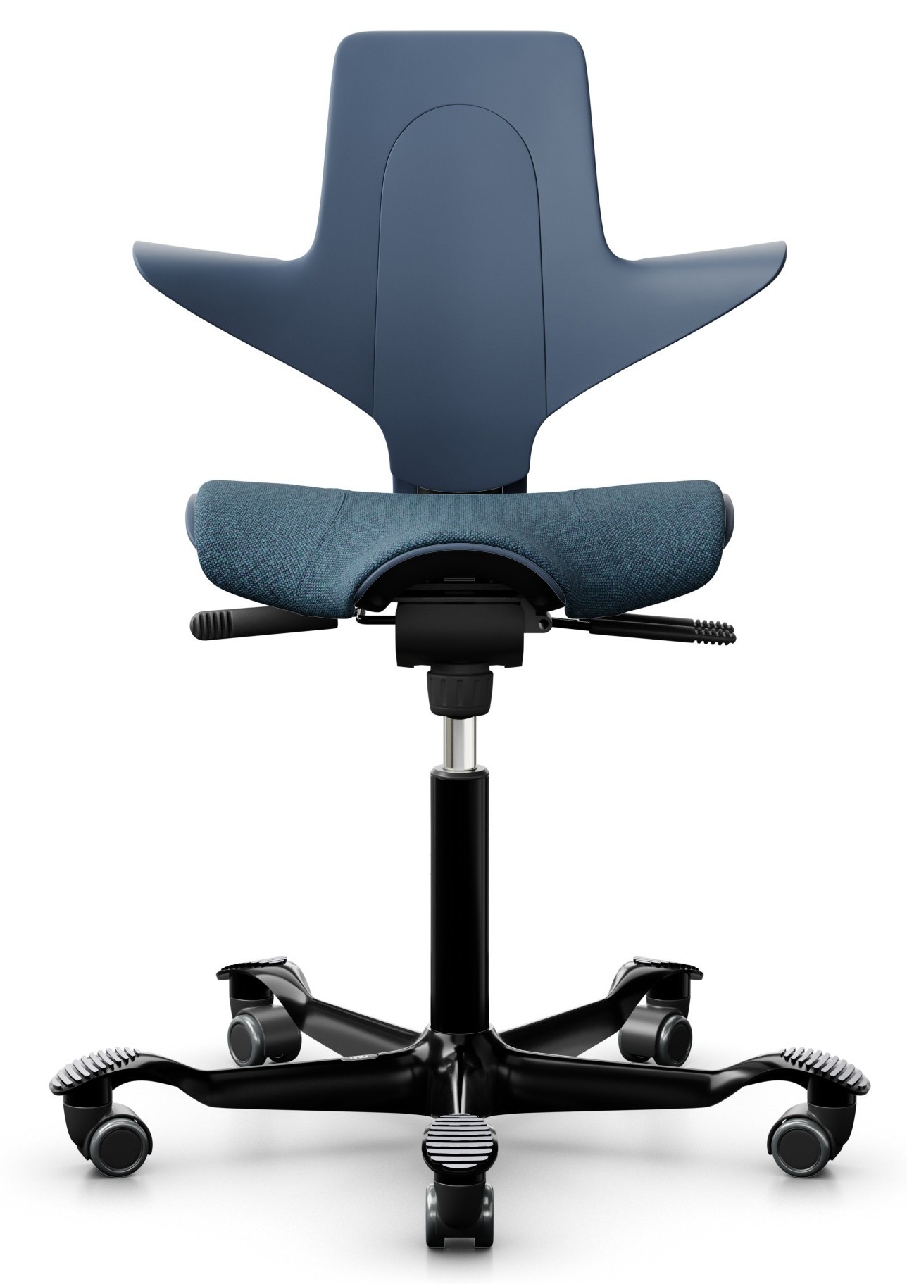 HAG Capisco Puls 8020 Seduta Ergonomica con cuscino sedile Blueberry base nero + omaggio