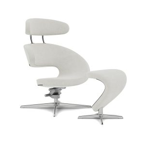 Varier Peel con poggiapiedi - base cromata - tessuto Grigio Chiaro + OMAGGIO