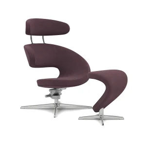 Varier Peel con poggiapiedi - base cromata - tessuto Bordeaux + OMAGGIO