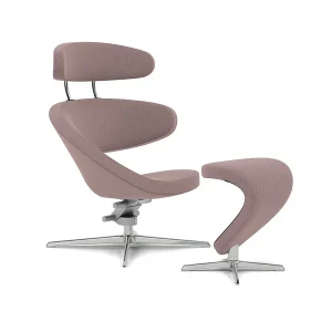 Varier Peel con poggiapiedi - base cromata - tessuto Re-Wool Rosa + OMAGGIO