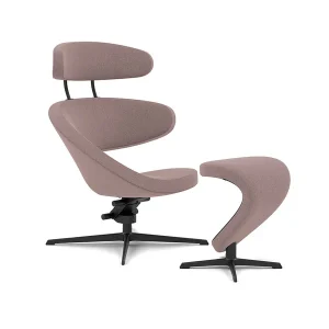Varier Peel con poggiapiedi - base nero - tessuto Re-Wool Rosa + OMAGGIO