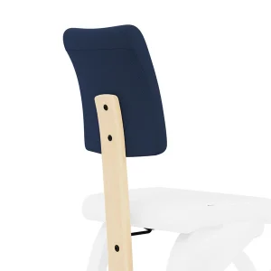 Varier Schienale Plus per Variable - legno naturale tess. Tonal blu