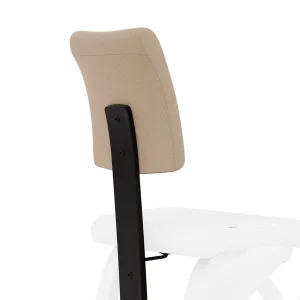 Varier Schienale Plus per Variable - legno nero tess. Tonal tortora